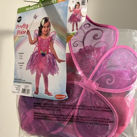 Pretty pixie costume with wings - Picture 2 of 2